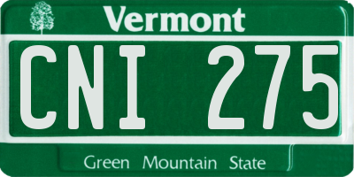 VT license plate CNI275