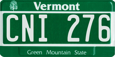 VT license plate CNI276