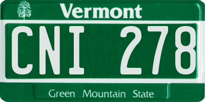 VT license plate CNI278