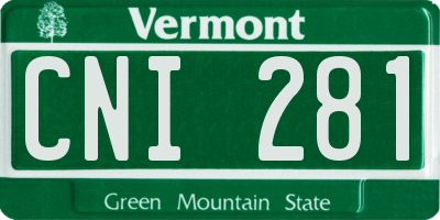 VT license plate CNI281