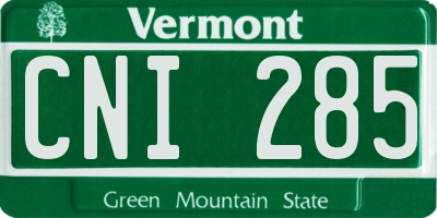 VT license plate CNI285
