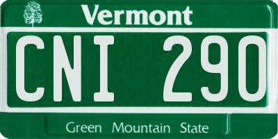 VT license plate CNI290