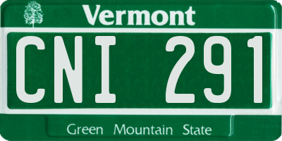 VT license plate CNI291