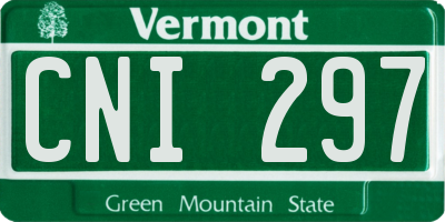 VT license plate CNI297