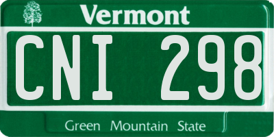 VT license plate CNI298