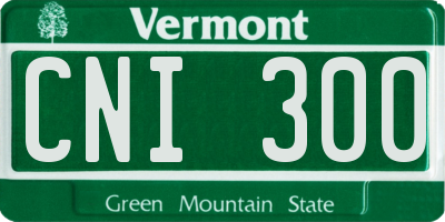 VT license plate CNI300