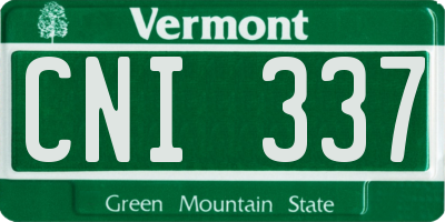 VT license plate CNI337