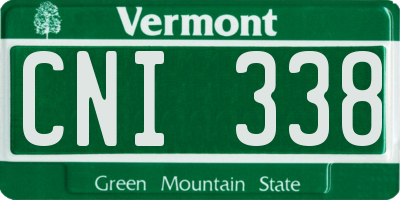 VT license plate CNI338