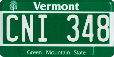 VT license plate CNI348