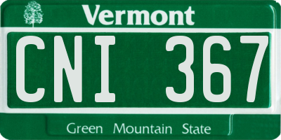 VT license plate CNI367