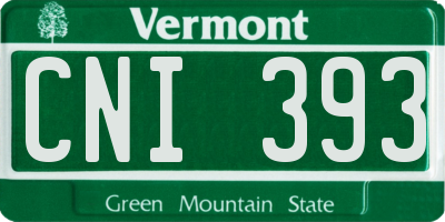 VT license plate CNI393