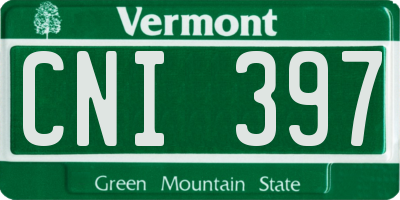 VT license plate CNI397