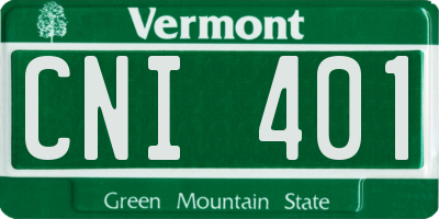 VT license plate CNI401