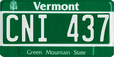 VT license plate CNI437