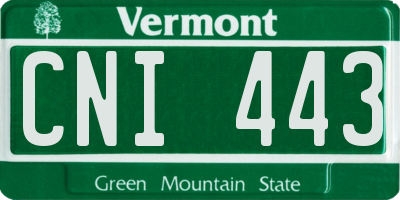 VT license plate CNI443