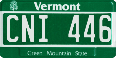 VT license plate CNI446