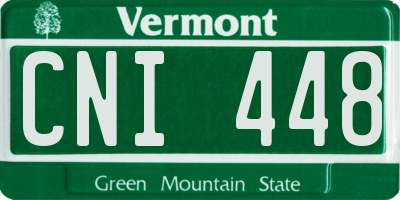 VT license plate CNI448