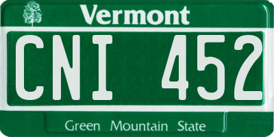 VT license plate CNI452