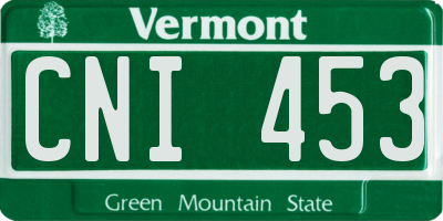 VT license plate CNI453