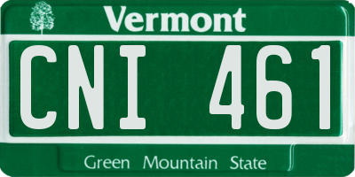 VT license plate CNI461