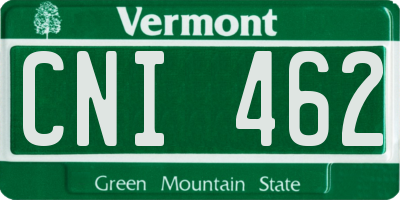 VT license plate CNI462