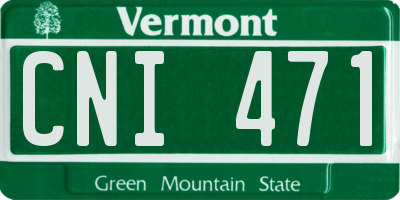 VT license plate CNI471