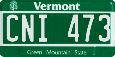 VT license plate CNI473