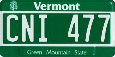 VT license plate CNI477