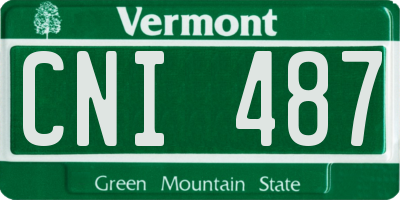 VT license plate CNI487