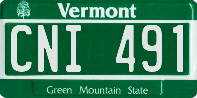 VT license plate CNI491