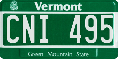 VT license plate CNI495