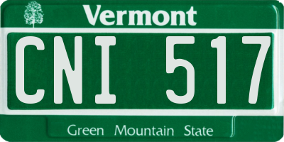VT license plate CNI517