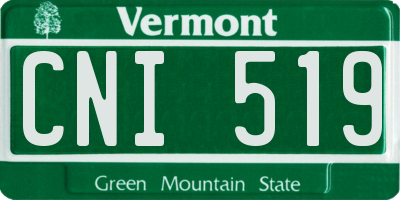 VT license plate CNI519