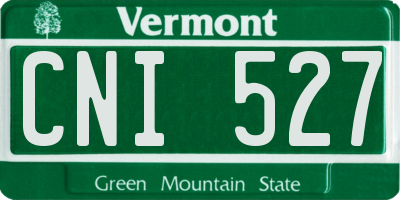 VT license plate CNI527