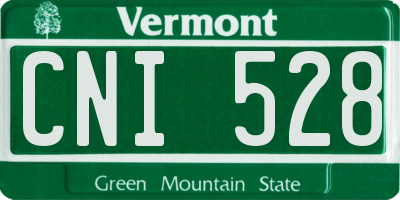 VT license plate CNI528