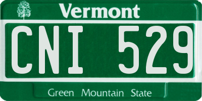VT license plate CNI529