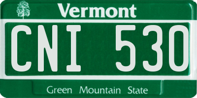 VT license plate CNI530
