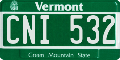 VT license plate CNI532