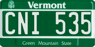 VT license plate CNI535