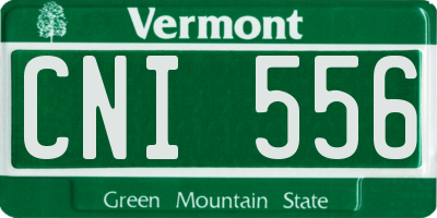 VT license plate CNI556