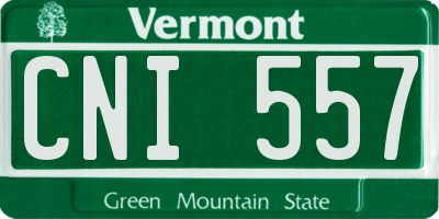 VT license plate CNI557