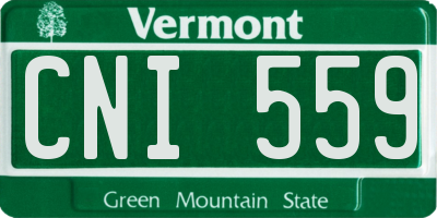 VT license plate CNI559