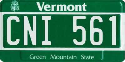 VT license plate CNI561