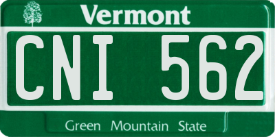 VT license plate CNI562