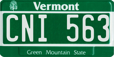 VT license plate CNI563