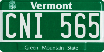 VT license plate CNI565