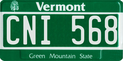 VT license plate CNI568