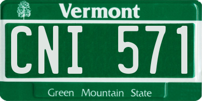 VT license plate CNI571