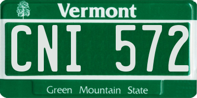 VT license plate CNI572