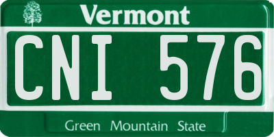 VT license plate CNI576